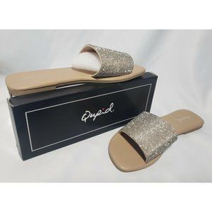 New Qupid Rhinestone Crystal Slides